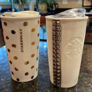 Two almost new Starbucks ceramic coffee cups